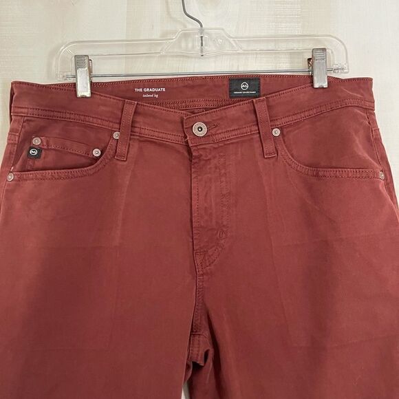 AG Adriano Goldschmied the graduate tailored leg rust pants jeans, size 14 - Picture 3 of 16
